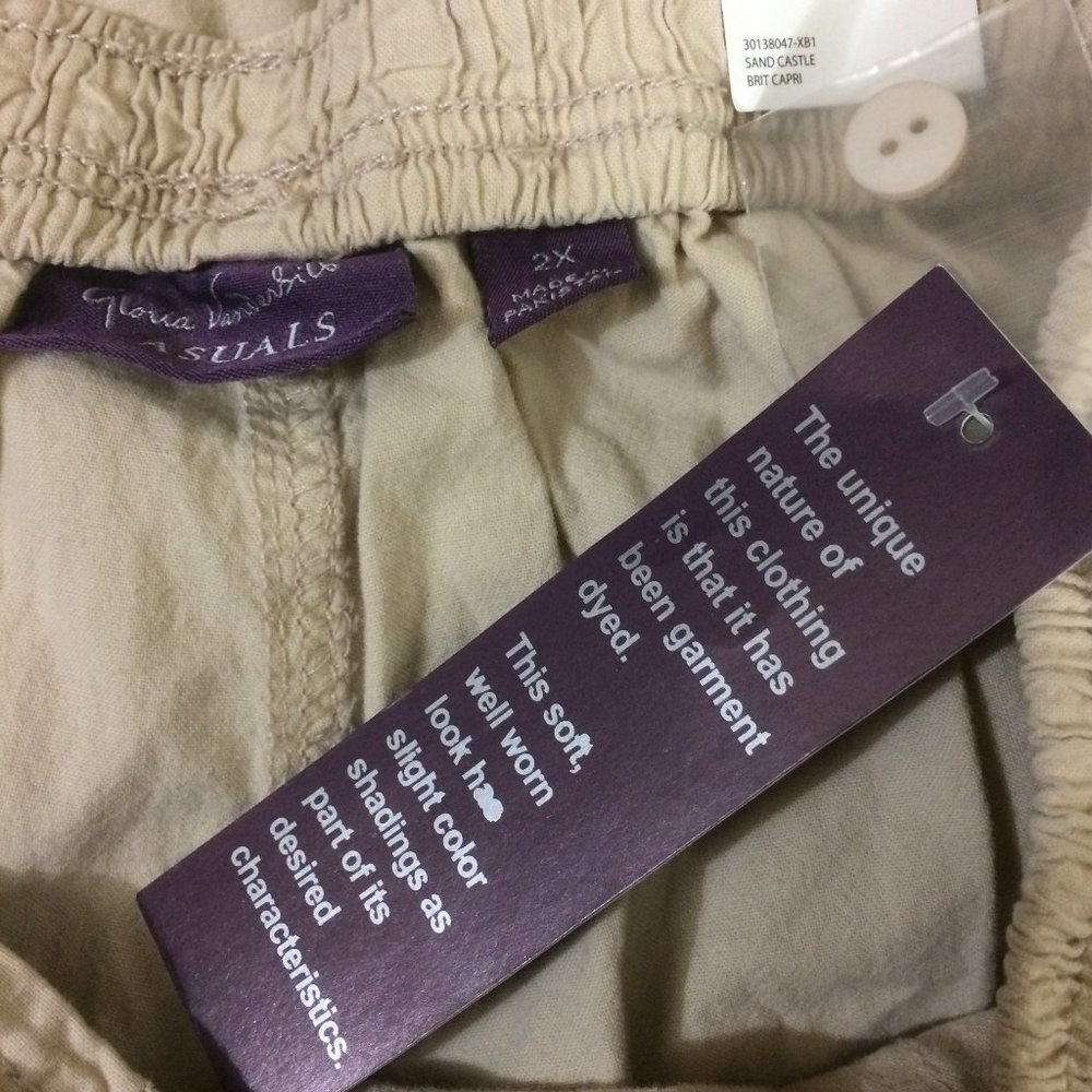 Gloria Vanderbilt Brit Dolphin Hem Capri Pants 2X - Picture 10 of 12